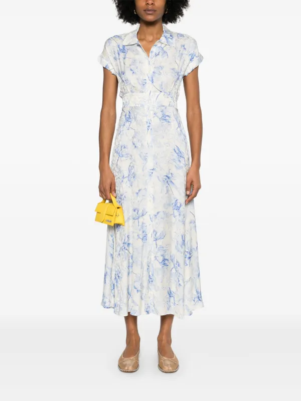 Jurken Jurk Maje Maje Maxi-jurk Met Bloemenprint Blauw FARFETCH NL