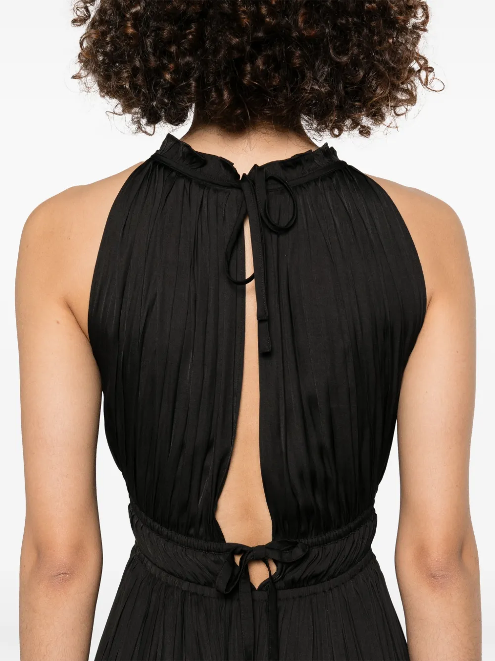 Maje Geplooid jumpsuit Zwart