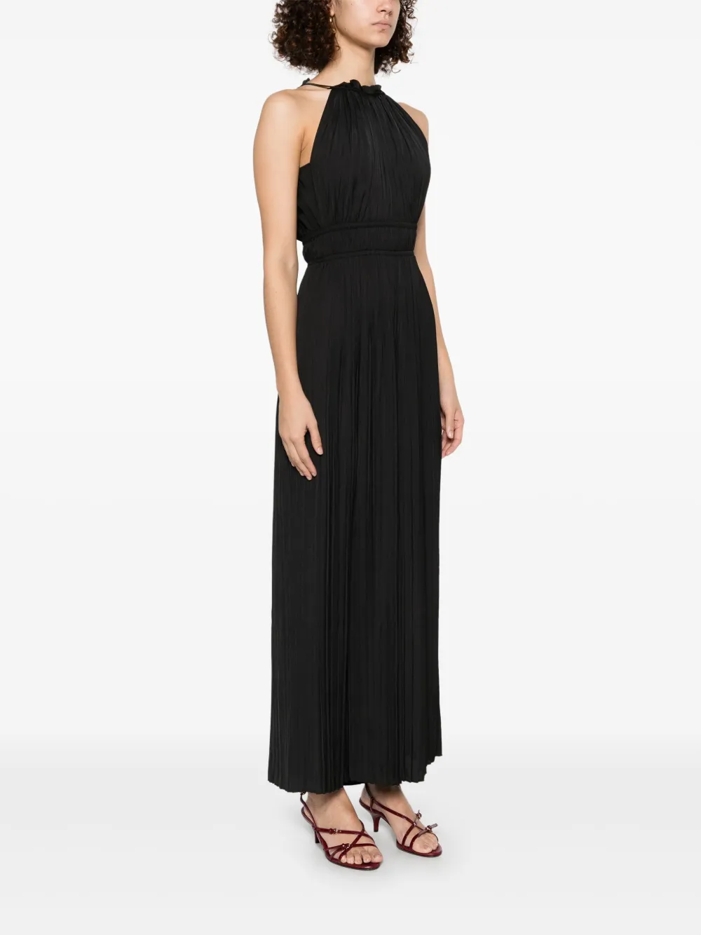 Maje Geplooid jumpsuit Zwart