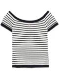 Maje striped top - White