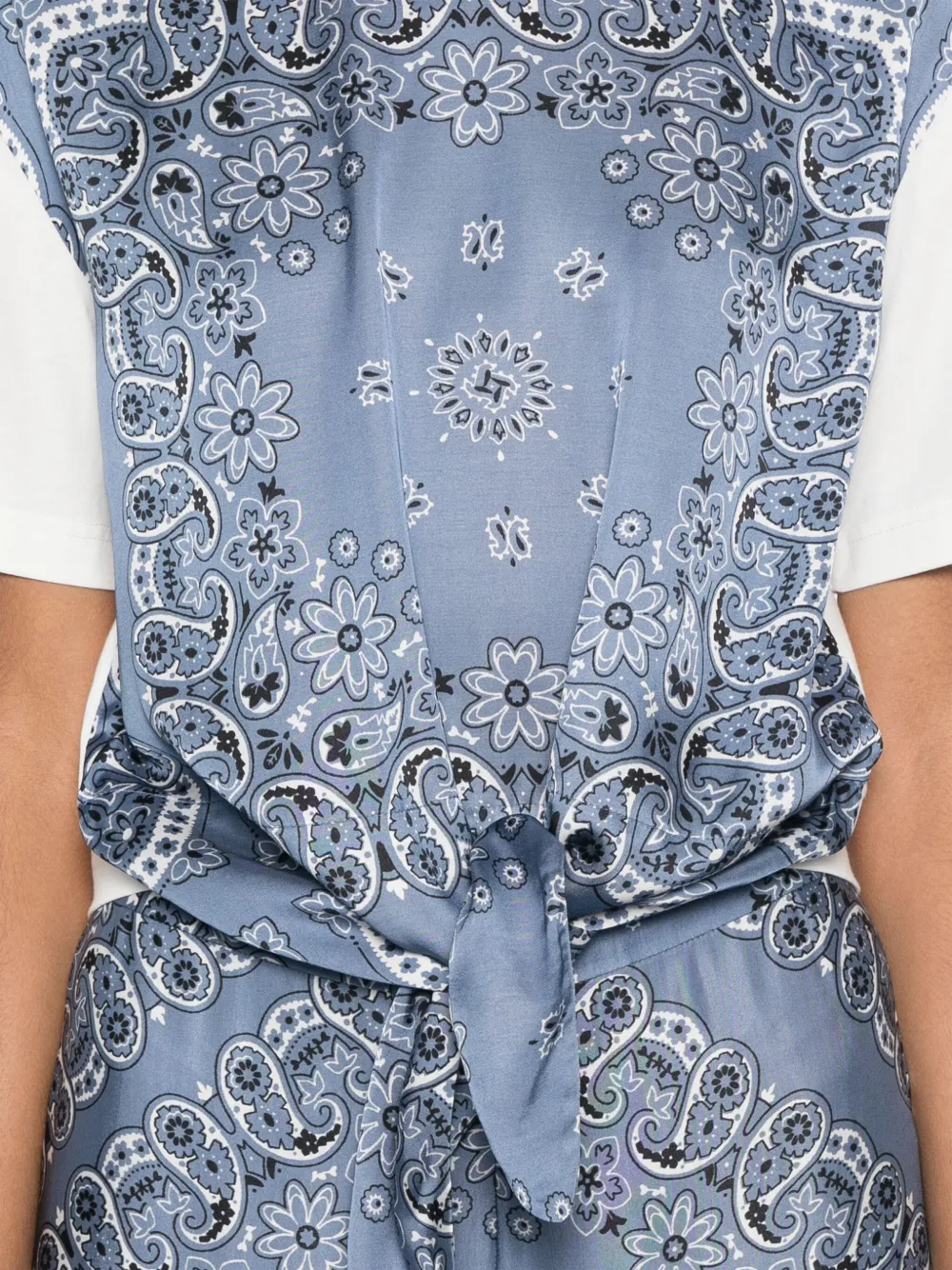 Maje T-shirt met vlakken Blauw
