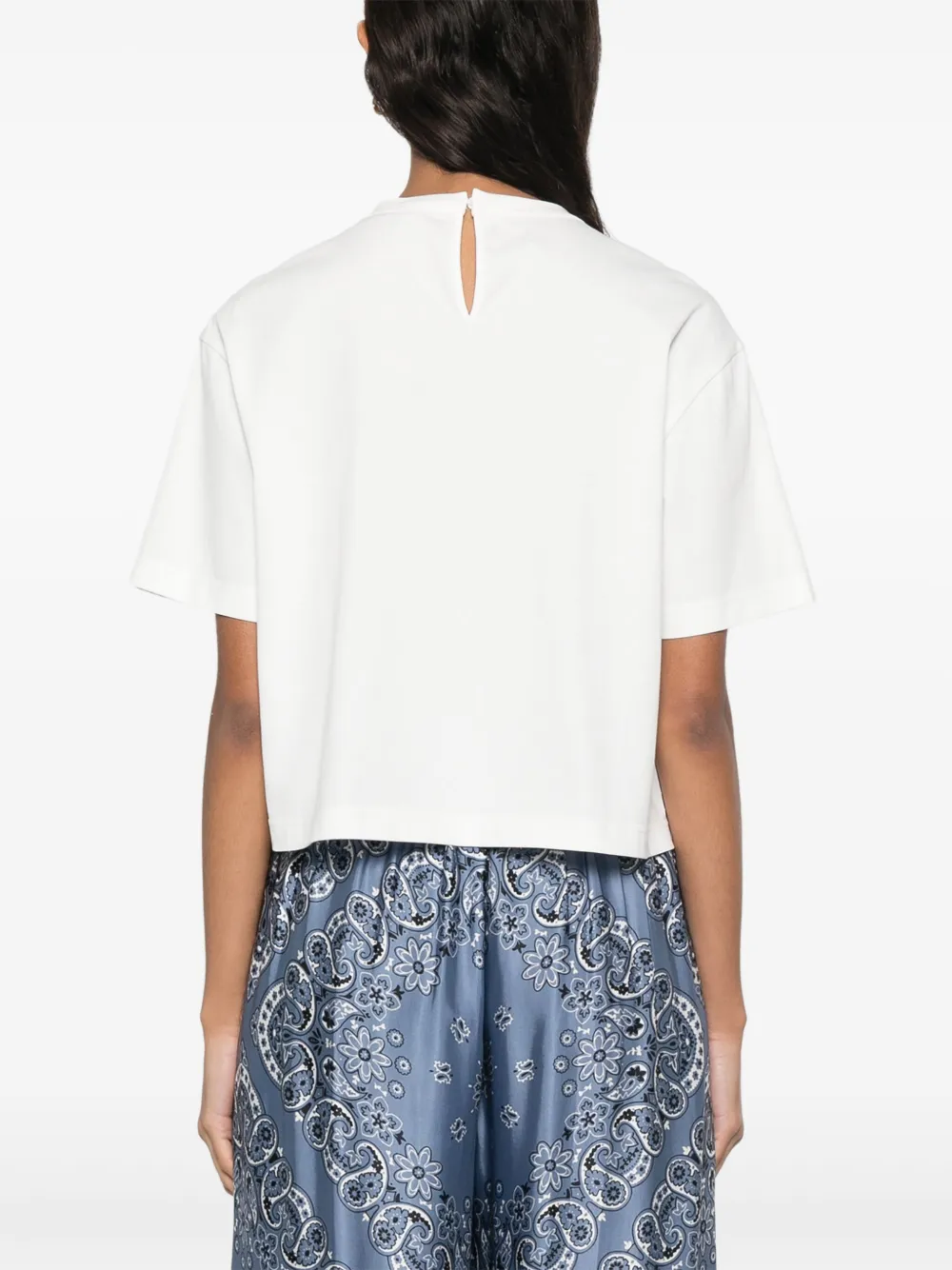 Maje T-shirt met vlakken Blauw