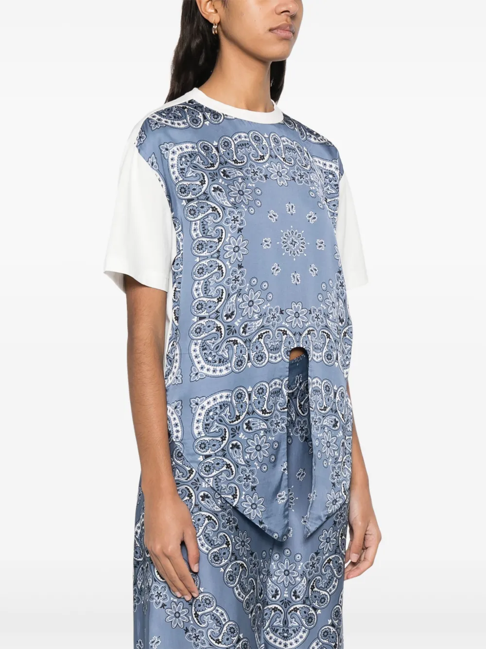 Maje T-shirt met vlakken Blauw