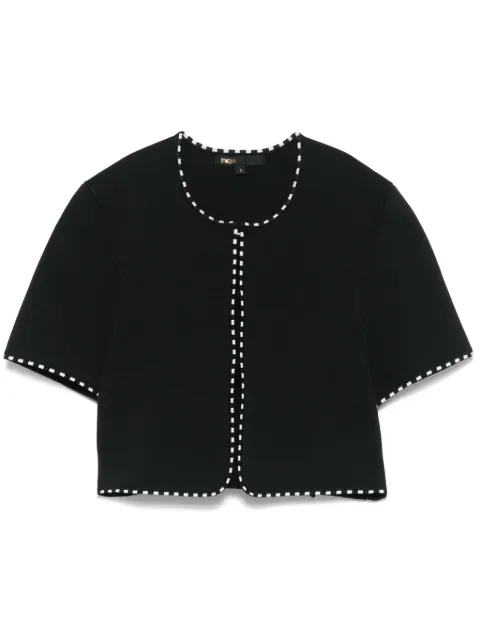 Maje short-sleeves crop top