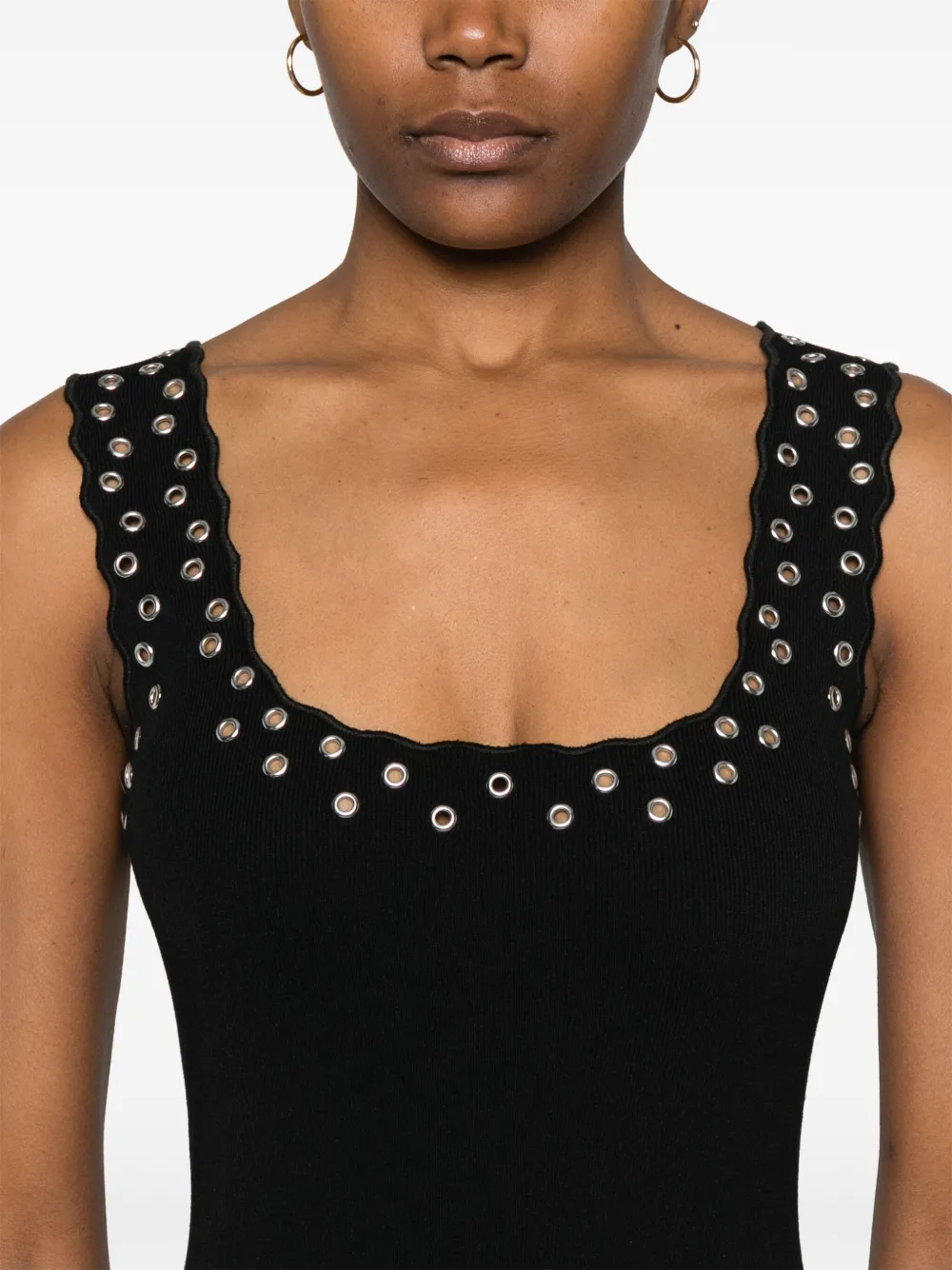 Maje T-shirt verfraaid met ringlets Zwart