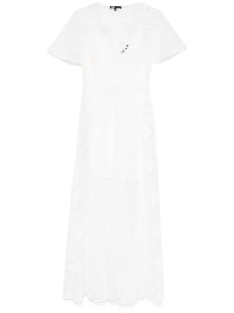 Maje floral-lace maxi dress