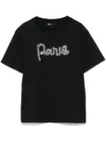Maje embroidered T-shirt - Black