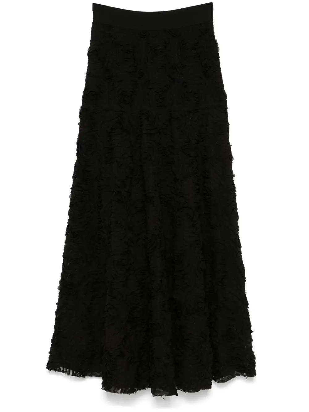 Maje floral-applique maxi skirt Women