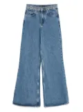Maje studded-waistband jeans - Blue