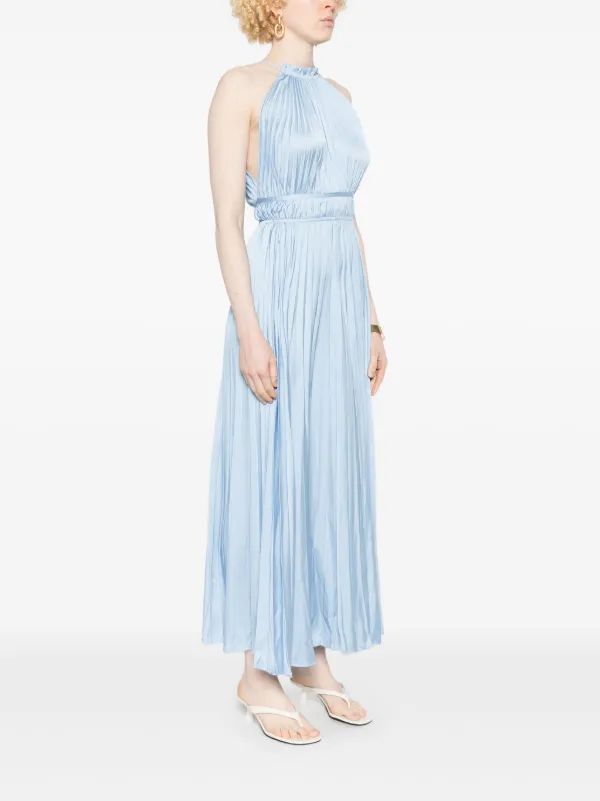 Maje Jurk Met plissé-effect Blauw FARFETCH NL