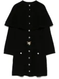 Maje 2-in-1 knitted cape dress - Black