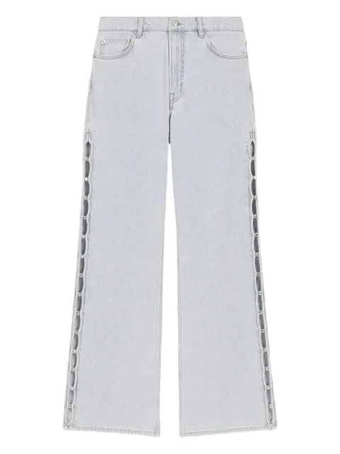Maje jeans con apliques de strass