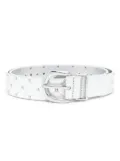 Maje quilted metallic leather belt - Silver