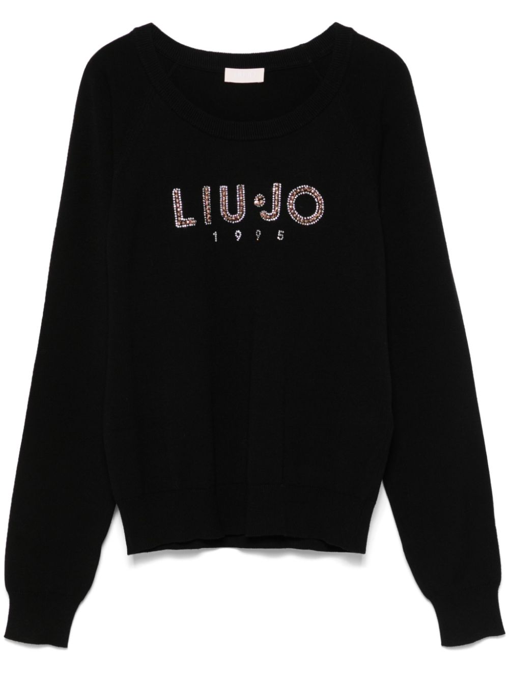 rhinestone-logo sweater