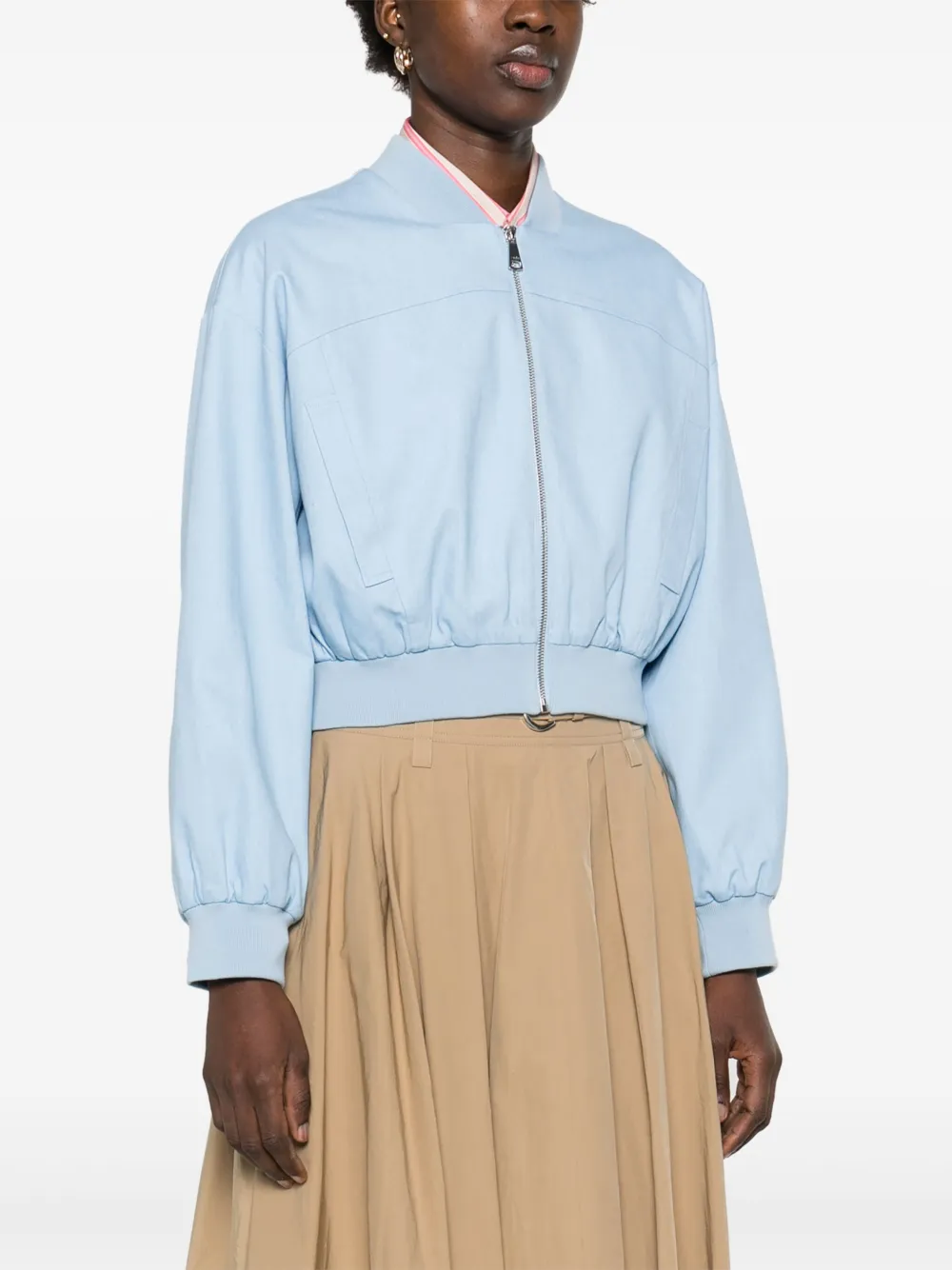 MAJE CROPPED BOMBER JACKET