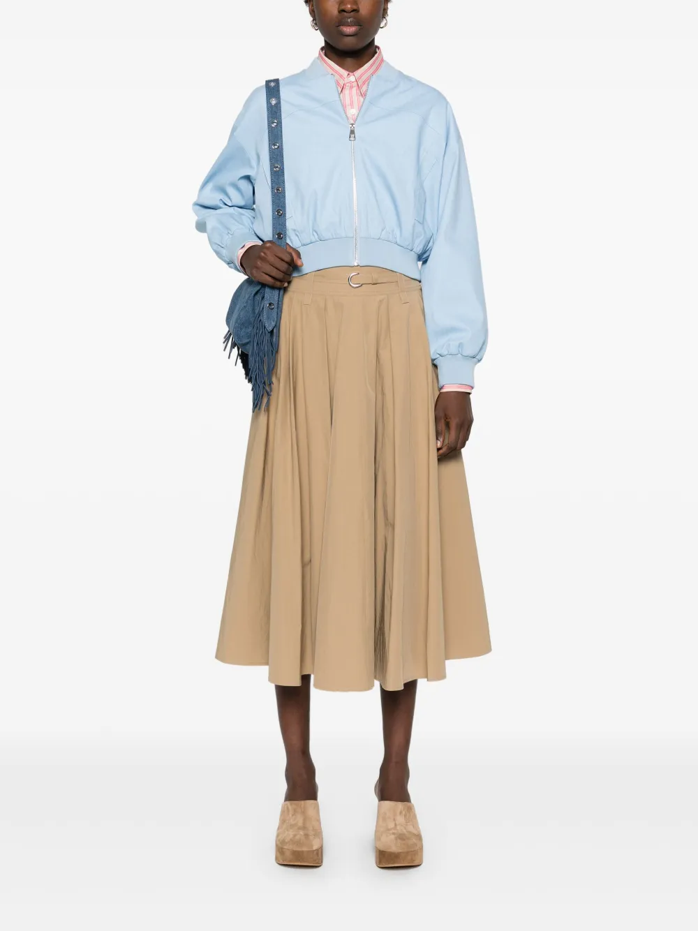 Image 2 of Maje cropped bomber jacket