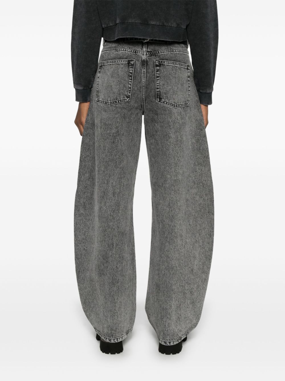 Shop Maje Tapered Jeans In Grau