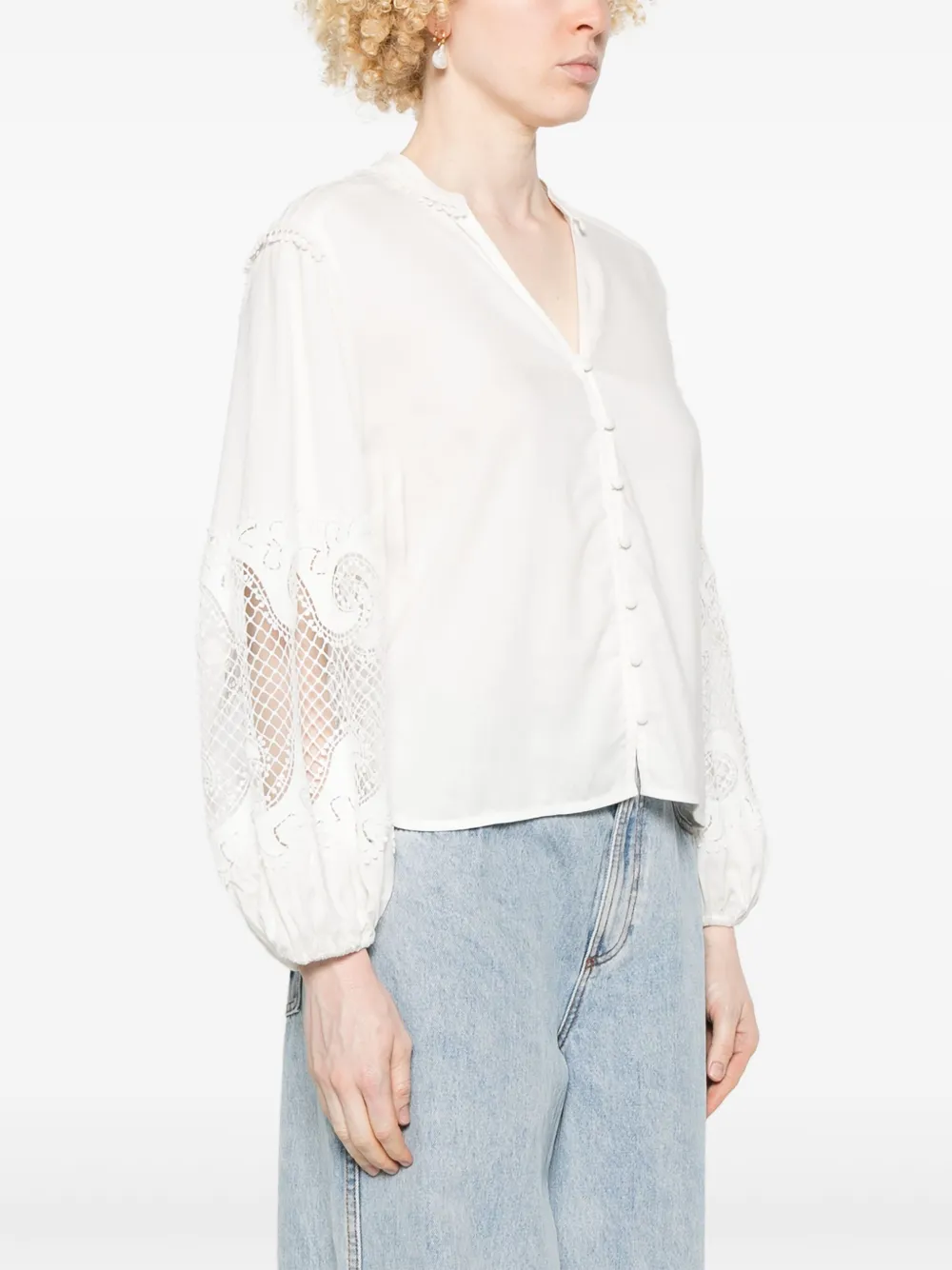 Maje Linnen blouse Wit
