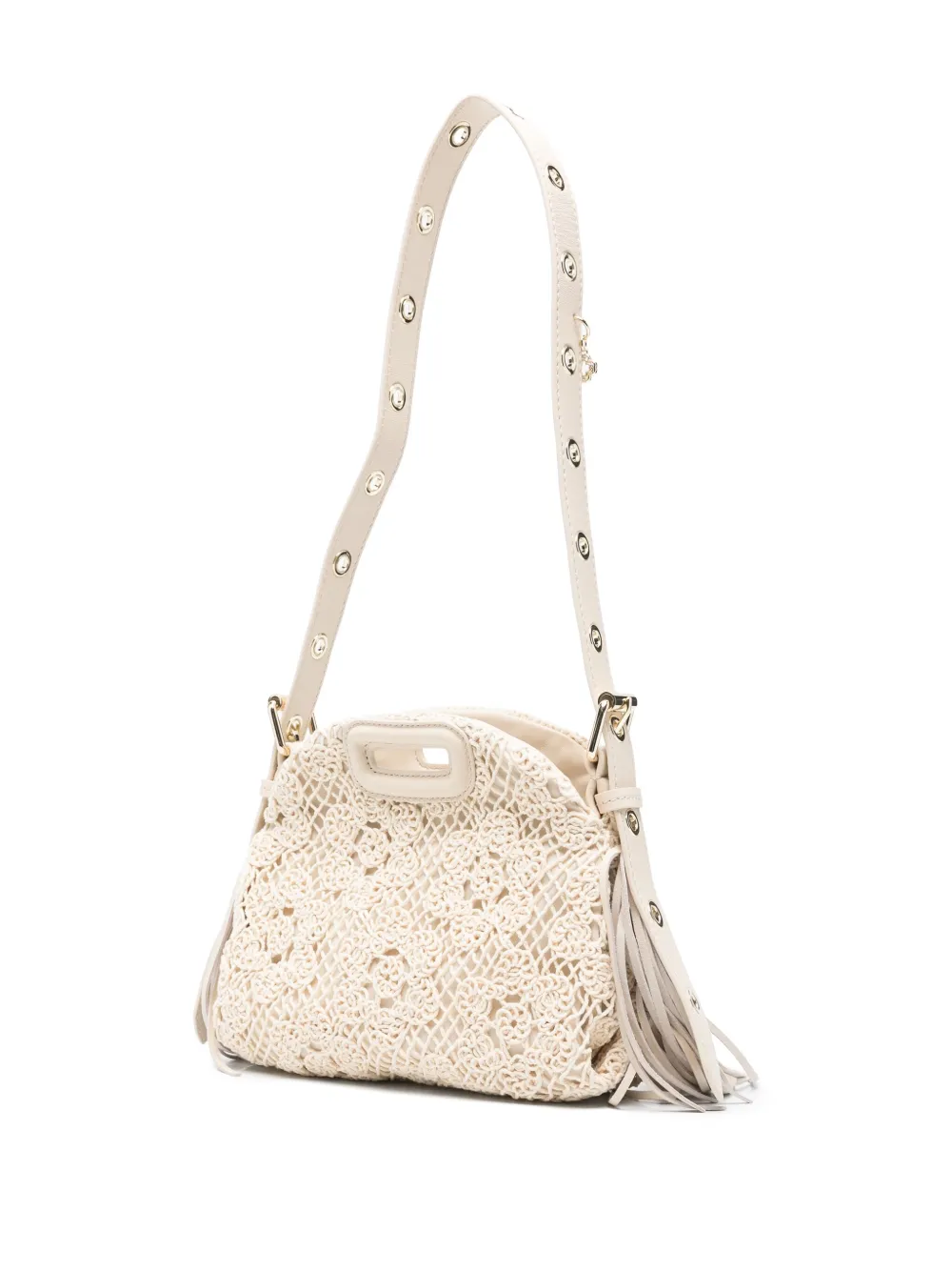 Maje Miss mini-schoudertas Beige
