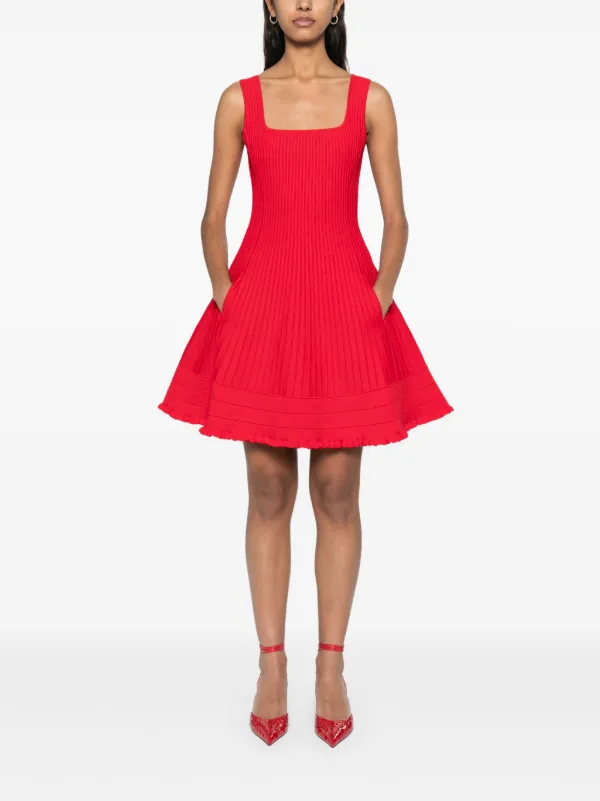 Maje Gebreide mini-jurk Rood FARFETCH NL