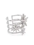 Maje crystal-detail ring - Silver