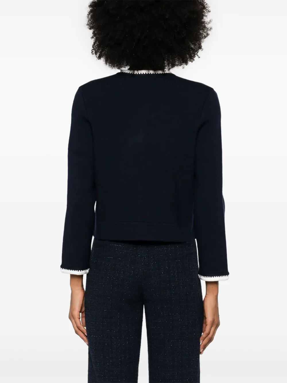 Maje Vest met contrasterende afwerking Blauw