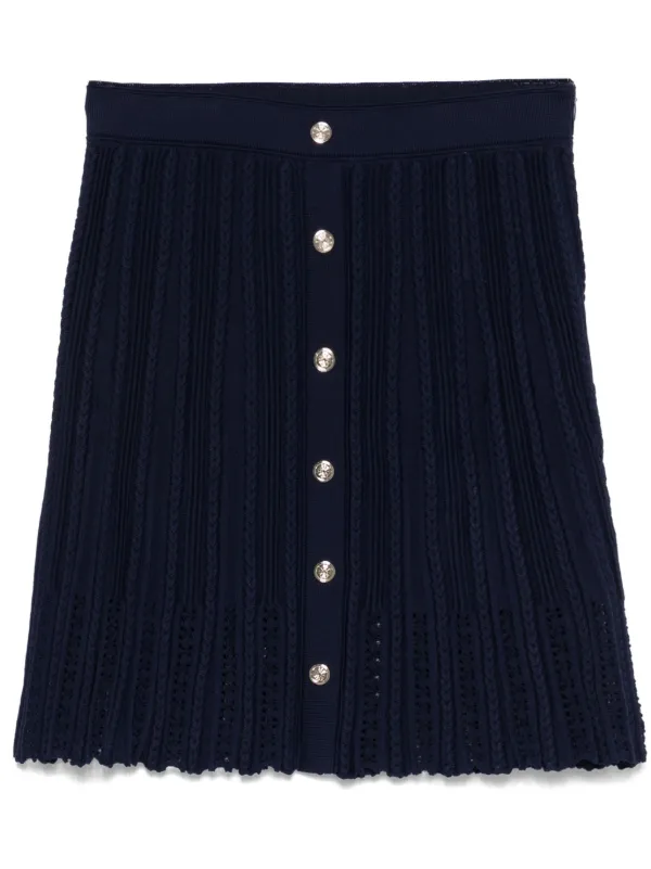 Maje cable-knit Mini Skirt Blue FARFETCH IN