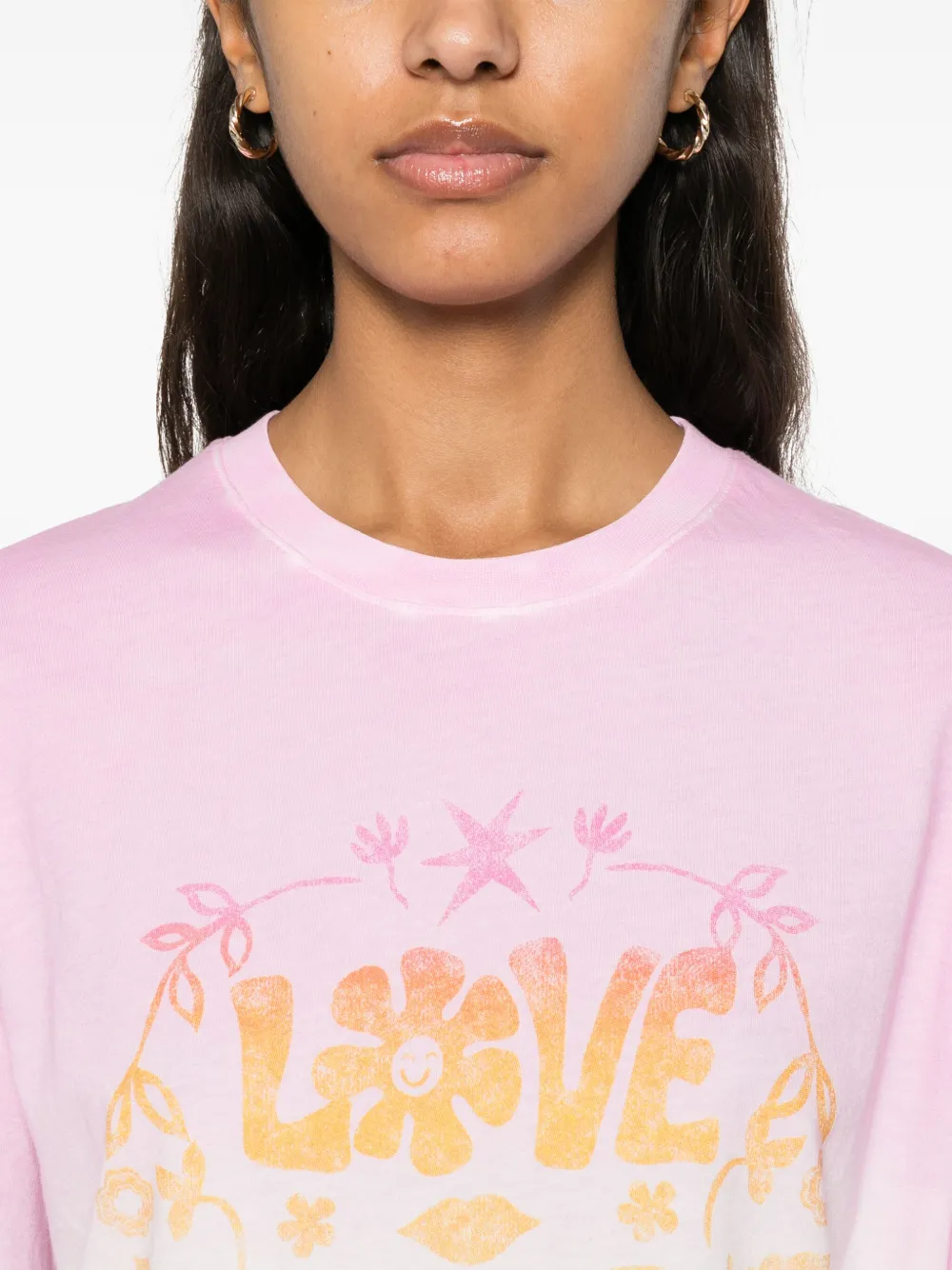 Maje T-shirt met print Roze