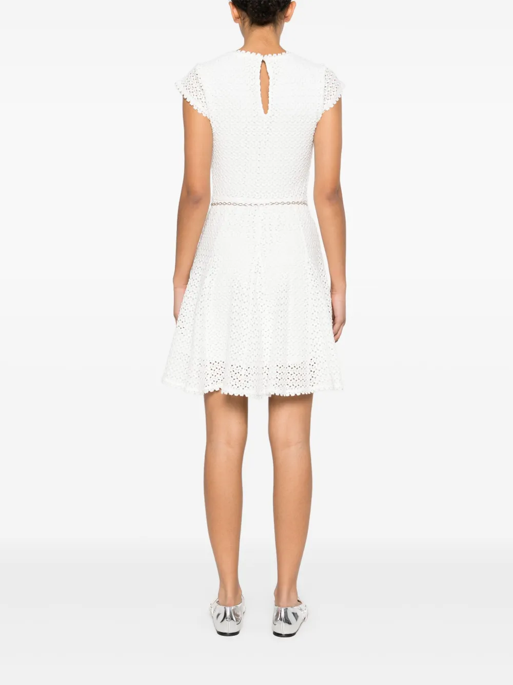 Maje Mini-jurk met ceintuur Wit