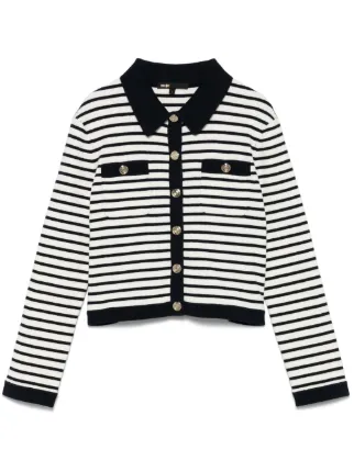 Maje ストライプ カーディガン | ブルー | FARFETCH JP