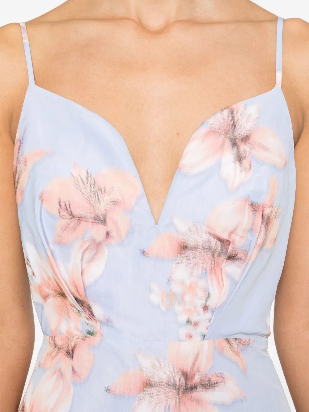 Maje Mini-jurk met bloemenprint Blauw
