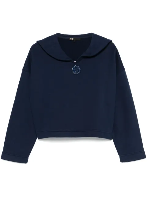 Maje sudadera con broche floral