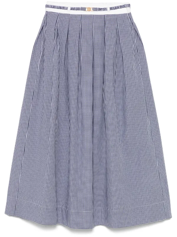 Maje チェック スカート Maje チェック スカート | ブルー | FARFETCH JP