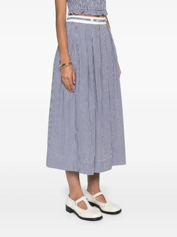 Maje チェック スカート Maje チェック スカート | ブルー | FARFETCH JP