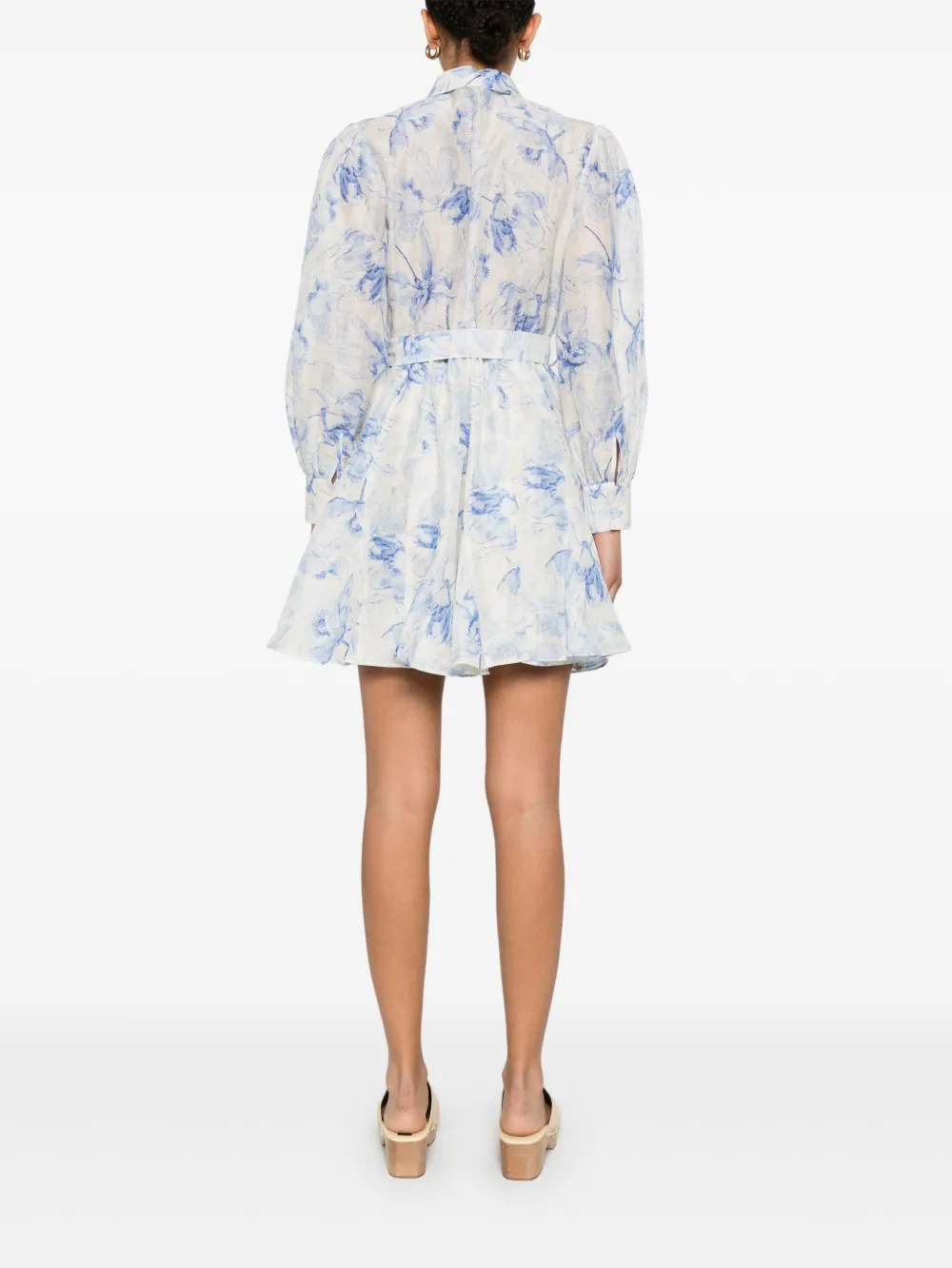 Maje Mini-jurk met bloemenprint Beige