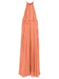 Maje plissé-effect maxi dress - Orange