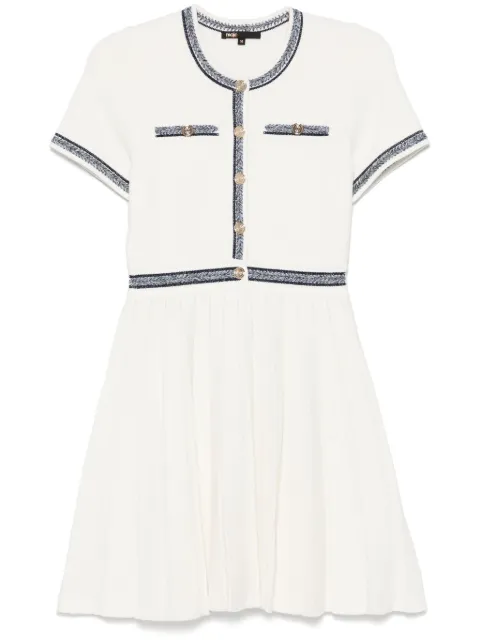 Maje vestido corto con diseño plisado