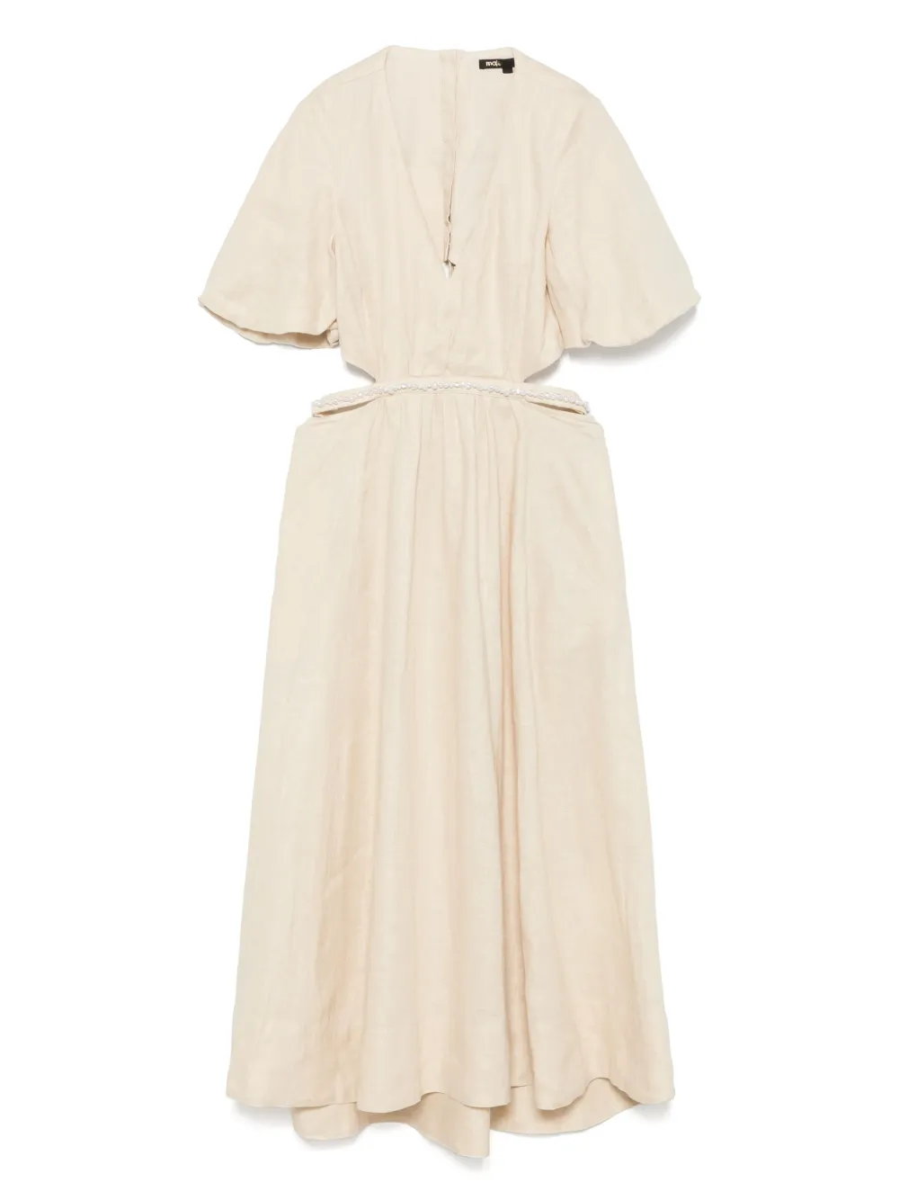 Maje Faux-pearl-embellished Midi Dress