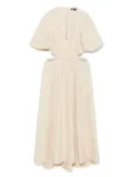 Maje faux-pearl-embellished midi dress - Neutrals