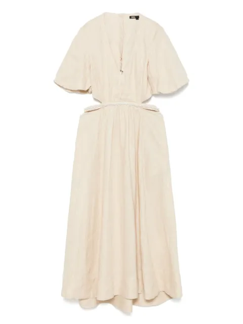 Maje faux-pearl-embellished midi dress
