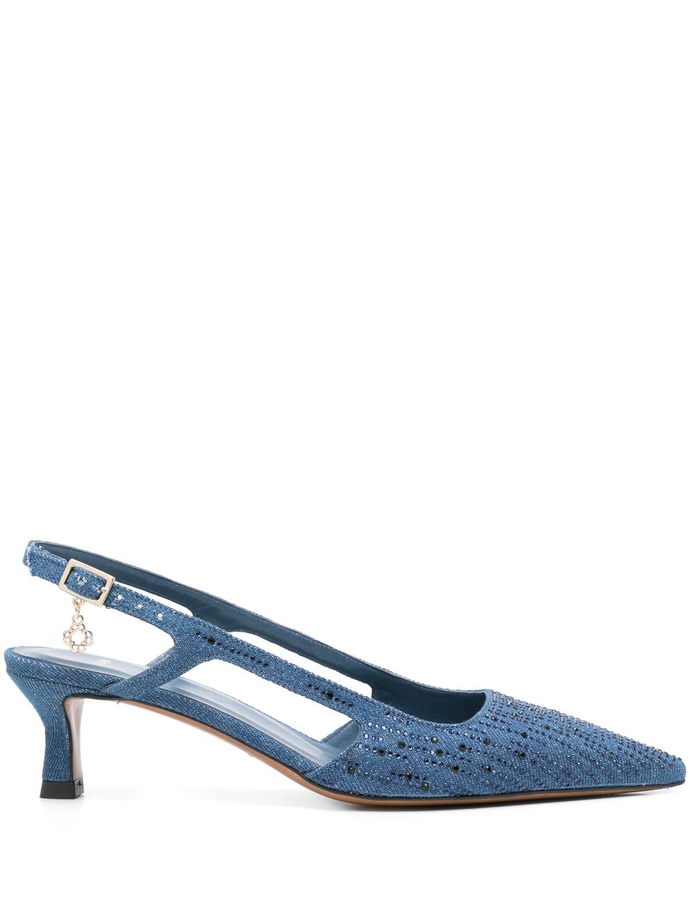 Maje 50mm crystal-embellished pumps - Blue