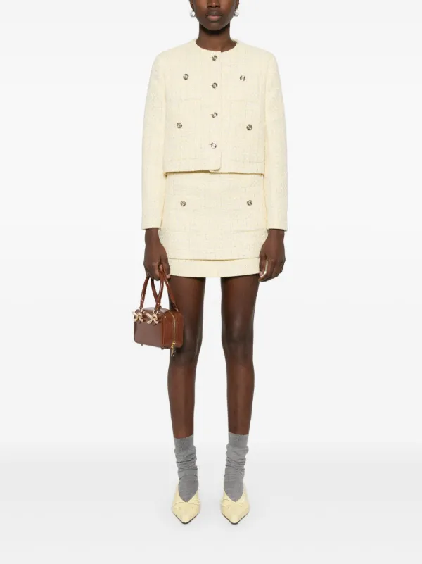 maje ツイードジャケット Maje ツイード ジャケット | ホワイト | FARFETCH JP