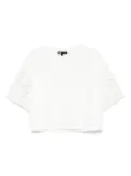 Maje crochet-sleeve T-shirt - White