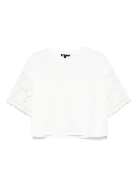 Maje crochet-sleeve T-shirt