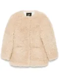 Maje faux-shearling jacket - Neutrals