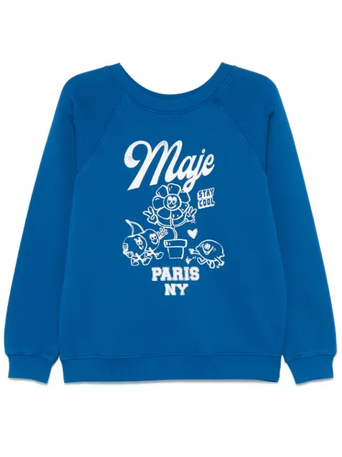 Maje sudadera con logo estampado