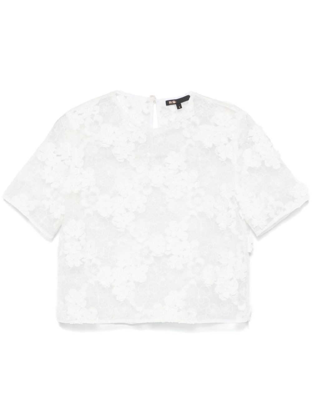 floral-lace T-shirt