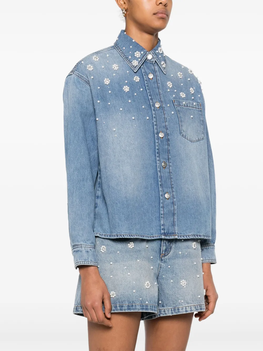 Maje Denim blouse Blauw