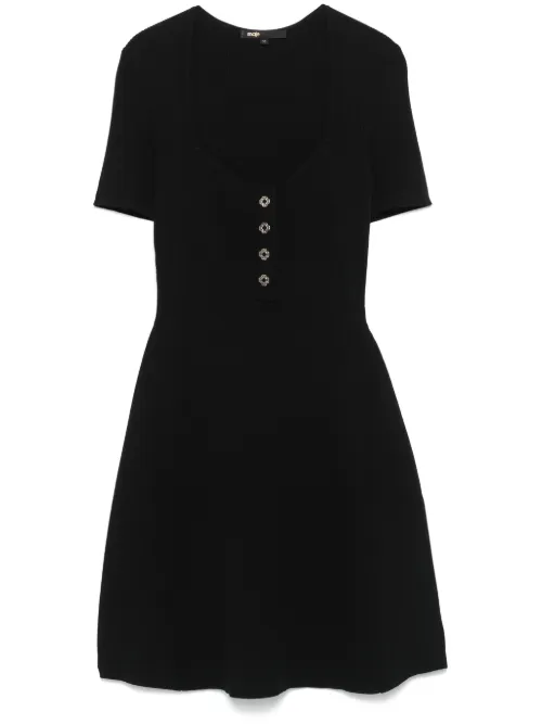 Robe courte en maille nervurée - Maje - Modalova