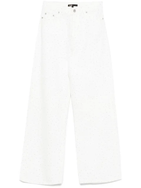 Maje Jeans a gamba ampia con strass